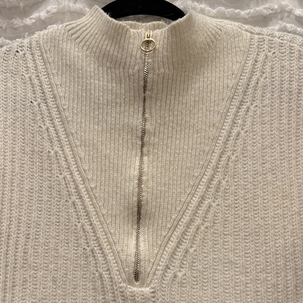 Talbots Colorblock Zip-Up Sweater - Picture 3 of 5